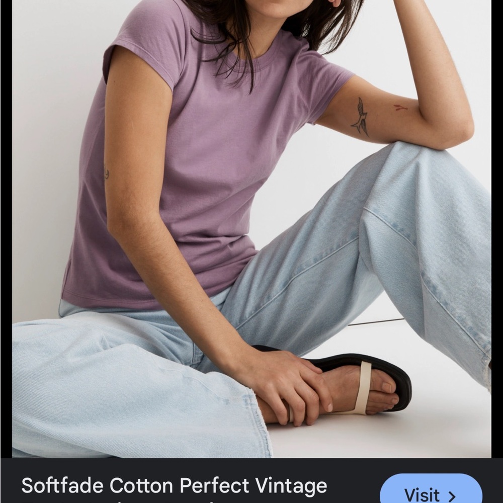 Madewell Softfade Cotton Vintage Tee in Mauve